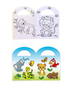 Album de coloriage avec autocollants zoo