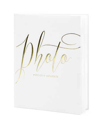 Album foto alb și auriu, 22 pagini, nuntă, 20 x 24,5 cm 