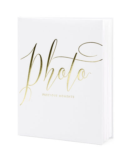 Album foto alb și auriu, 22 pagini, nuntă, 20 x 24,5 cm 