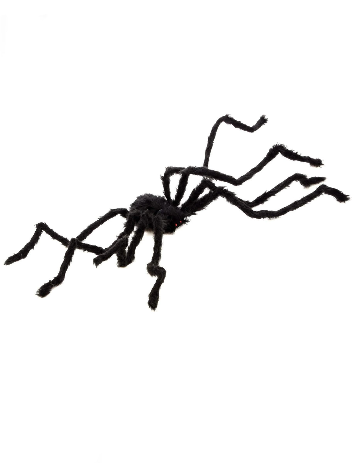 Păianjen păros halloween pentru decorațiune neagră cu ochi roșii