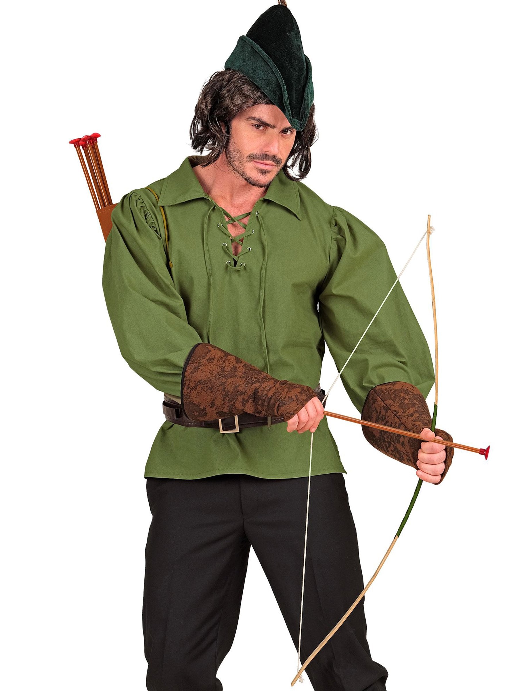 Mise en situation par un adulte de l'arc avec étui et fléchettes