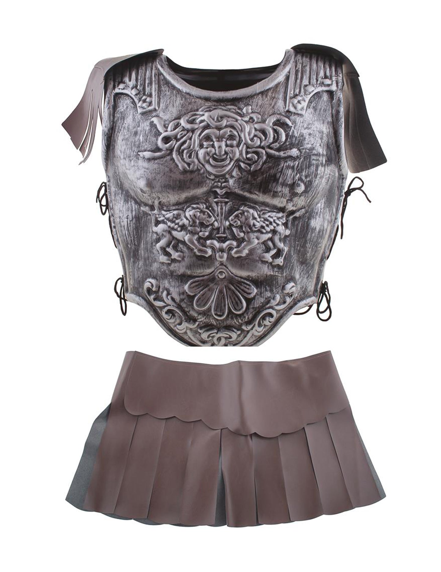 Armură de gladiator cu fustă și epoleți pentru adulți 