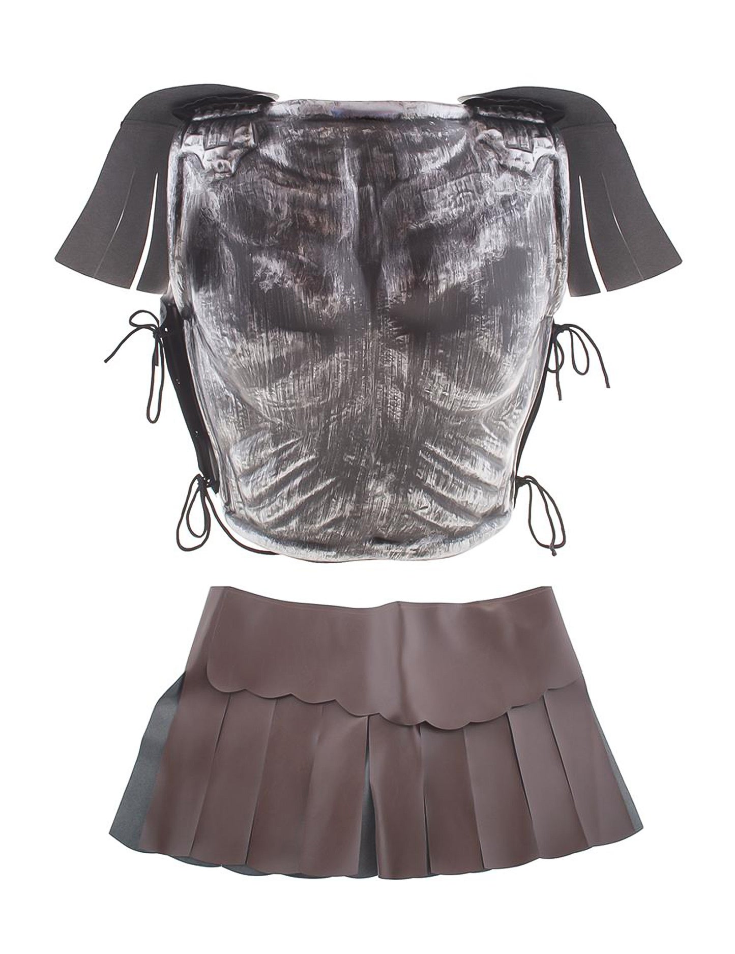 Armură de gladiator cu fustă și epoleți pentru adulți 