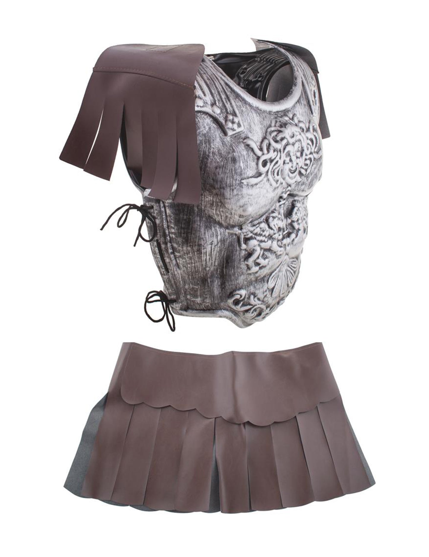 Armură de gladiator cu fustă și epoleți pentru adulți 