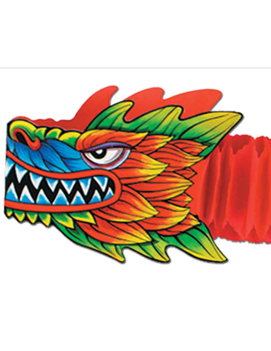 Prim-plan pe capul decorațiunii murale dragon Anul Nou Chinezesc