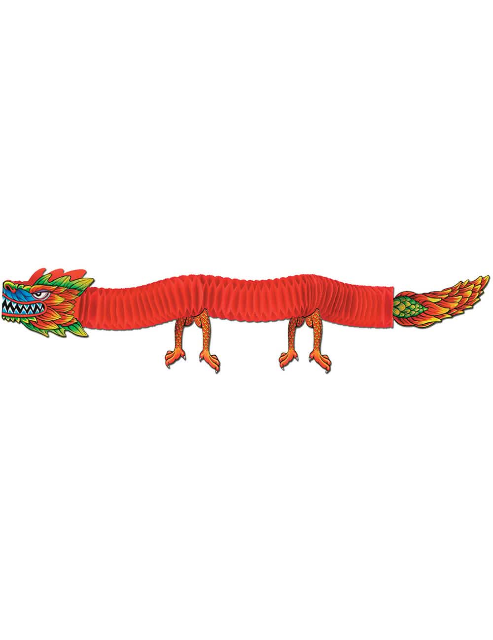 Decorațiune murală dragon Anul Nou Chinezesc roșu din hârtie alveolată