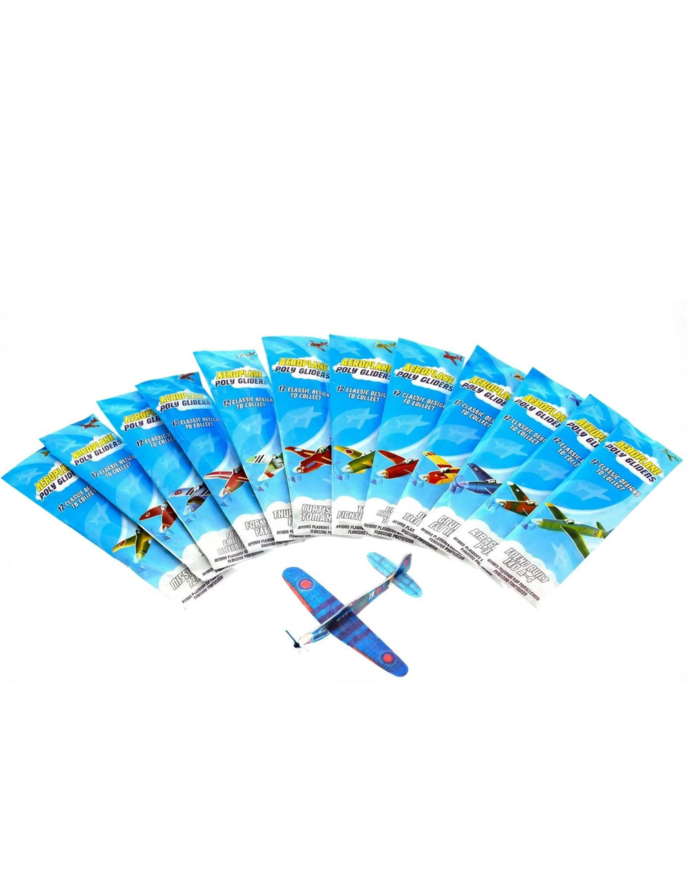 Jucărie avion mic planor pentru copil multicolor în săculeț individual