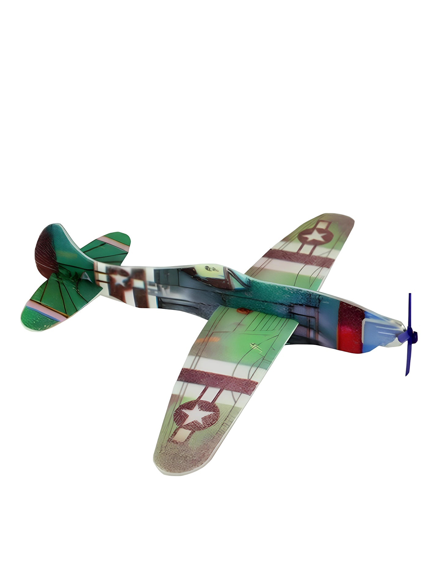 Vue de profil du jouet petit avion planeur