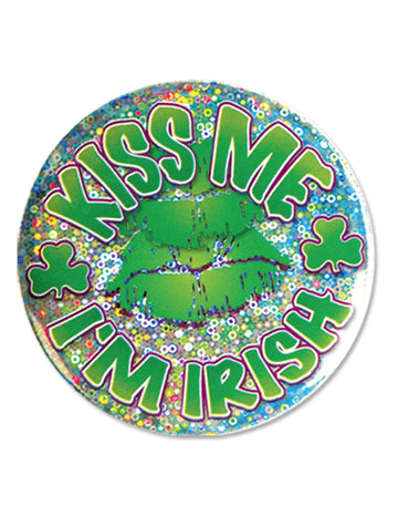 Badge Kiss me I'm Irish Sfântul Patrick 