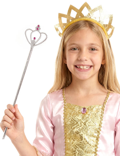 Baguette princesse diamant argentée adulte et enfant