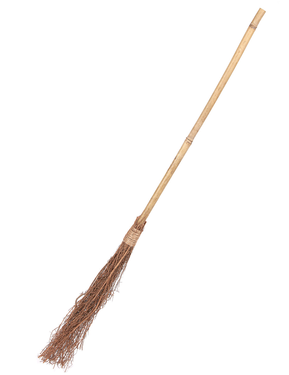 Balai de sorcière pour adulte en bois naturel