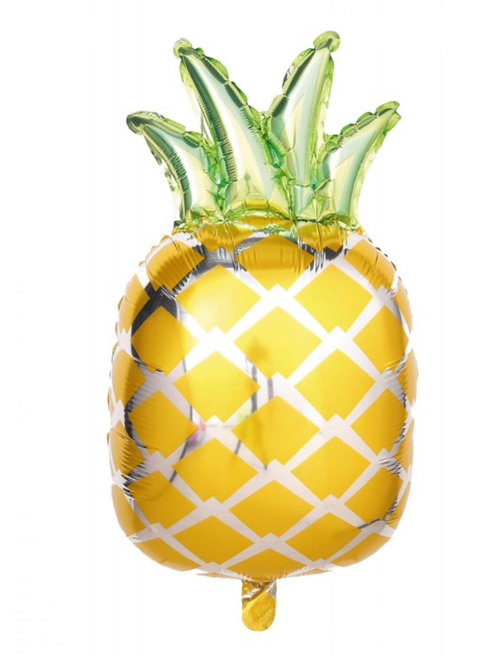 Balon din aluminiu ananas pentru petrecere galben și verde metalizat
