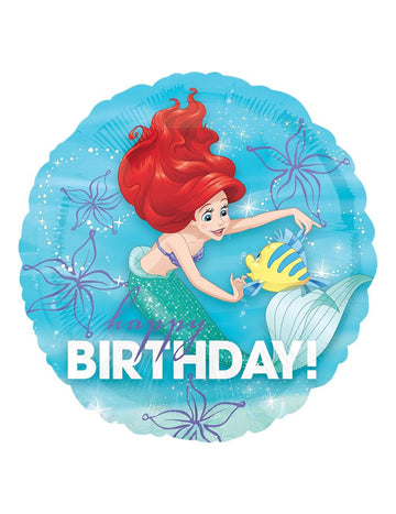 Ariel the Little Mermaid Happy Birthday Balloon 43 cm