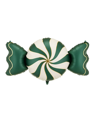Balon din folie de aluminiu Bomboană bej și verde 113 x 54 cm
