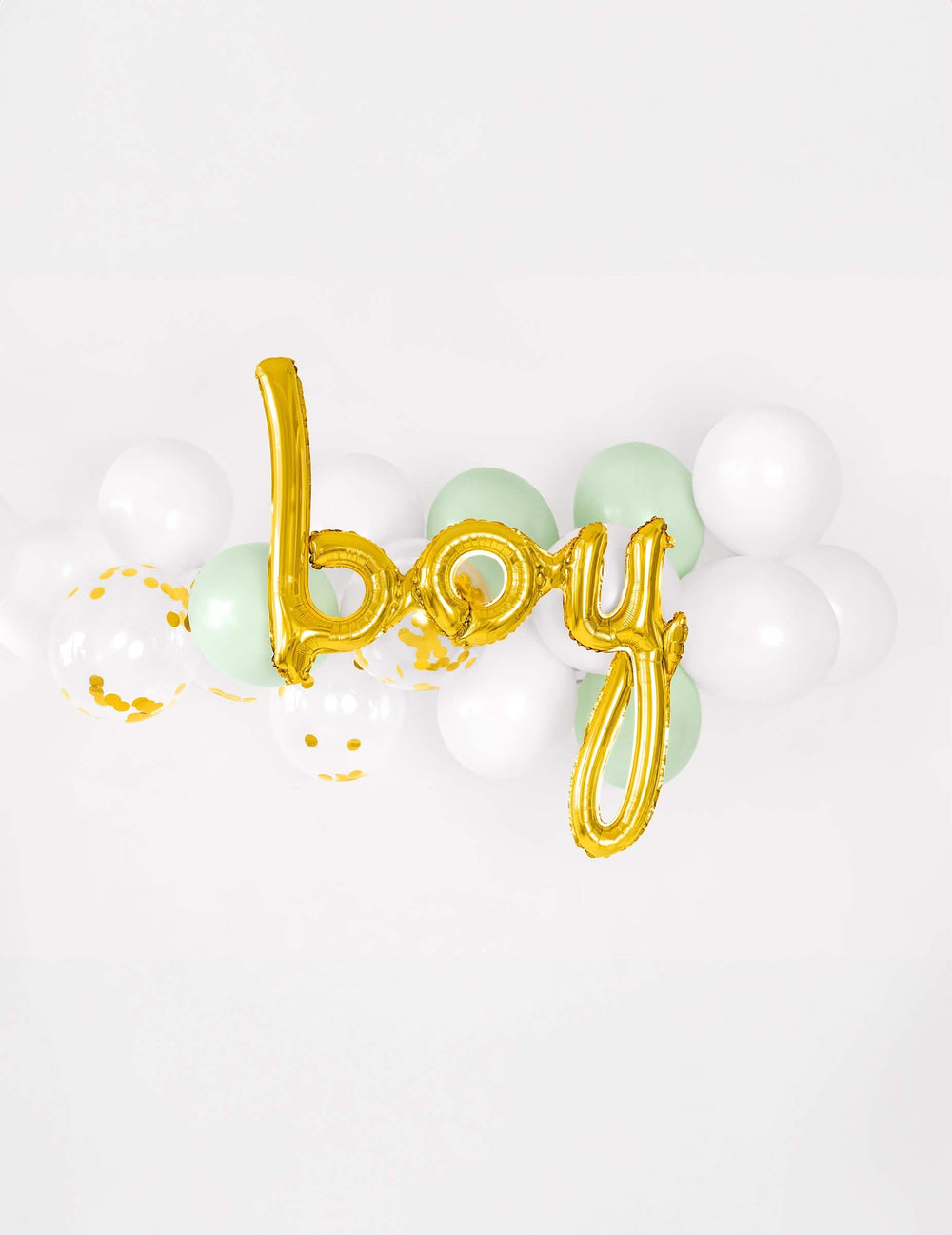 Mise en scenă cu ciorchine de baloane din balon de aluminiu băiat