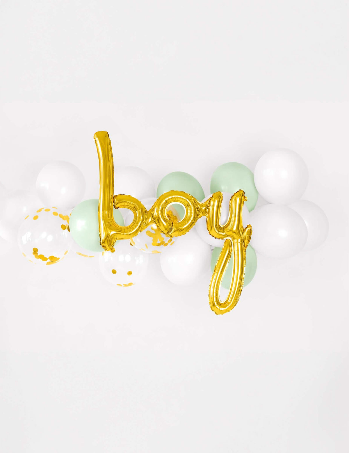 Mise en scenă cu ciorchine de baloane din balon de aluminiu băiat