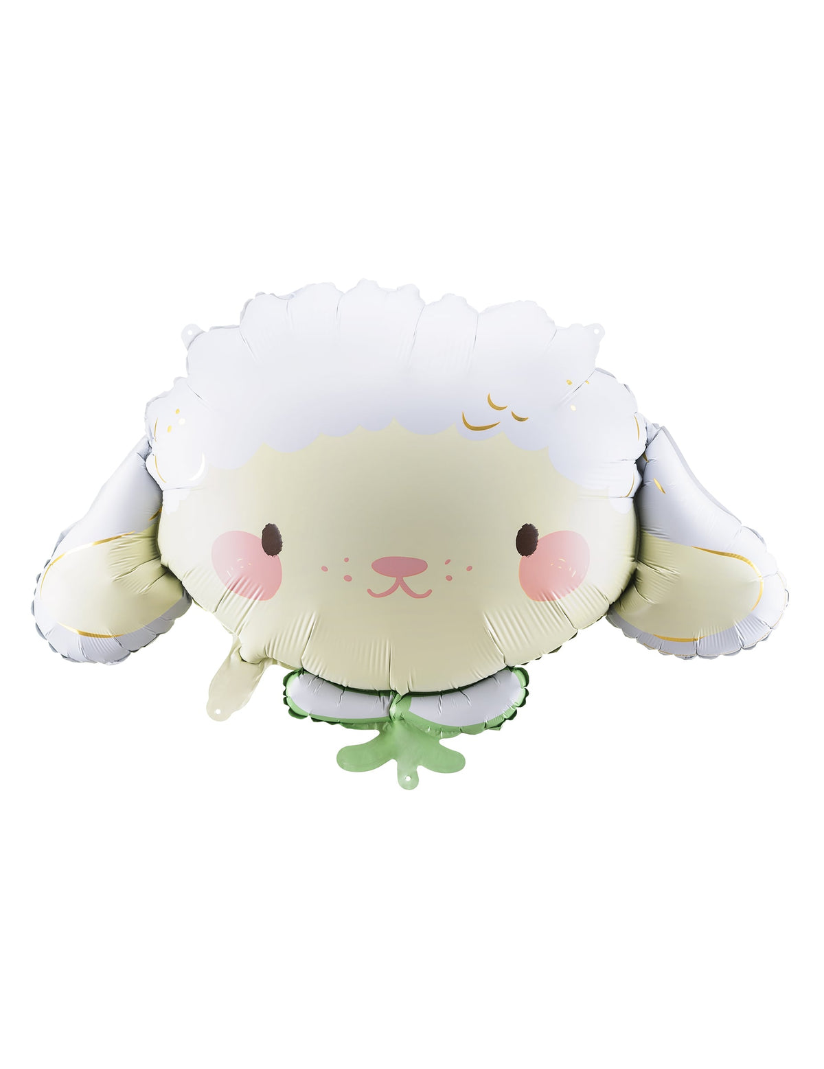Ballon aluminium Brebis pour enfant blanc et crème avec joues roses