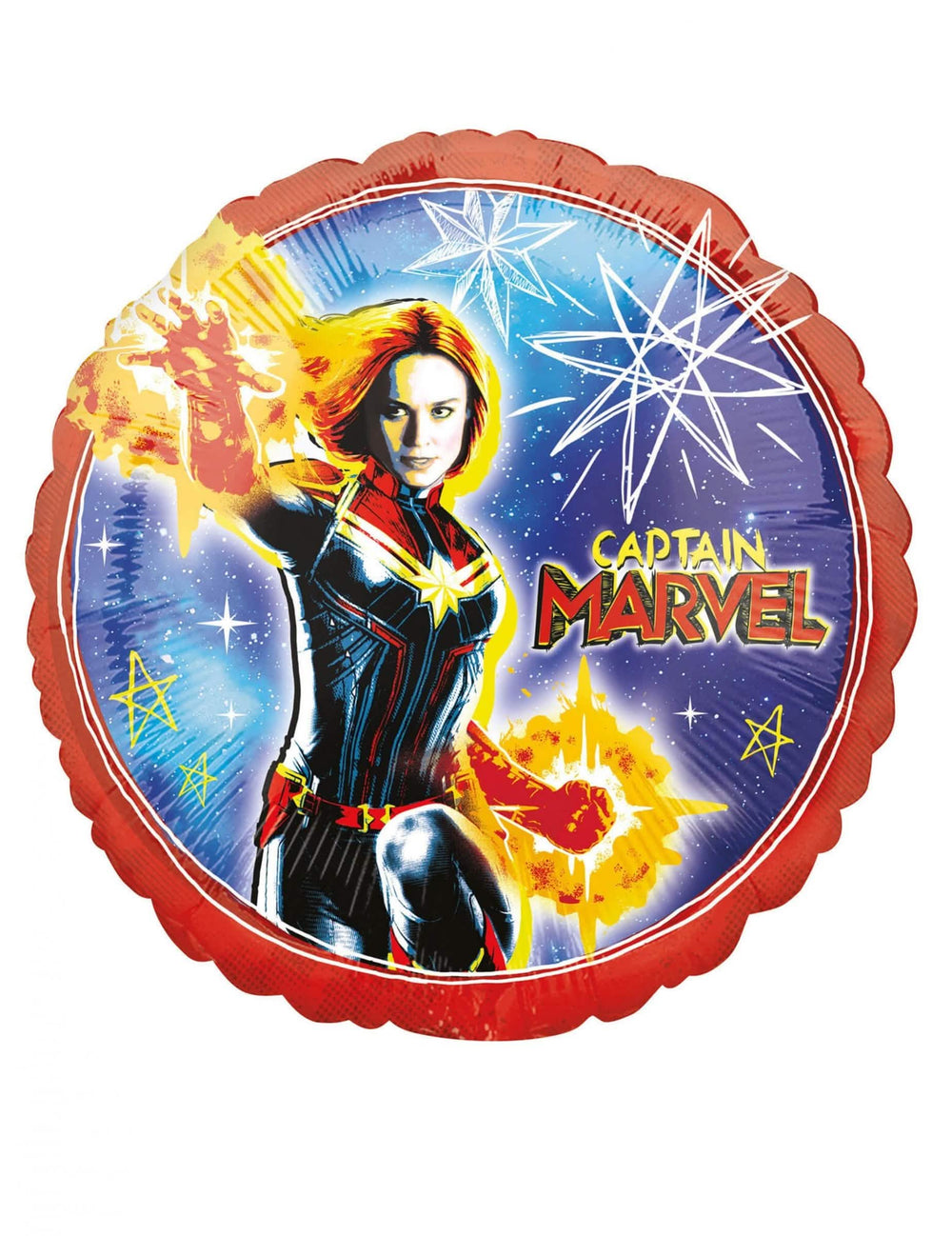 Balon din aluminiu Captain Marvel roșu albastru și galben