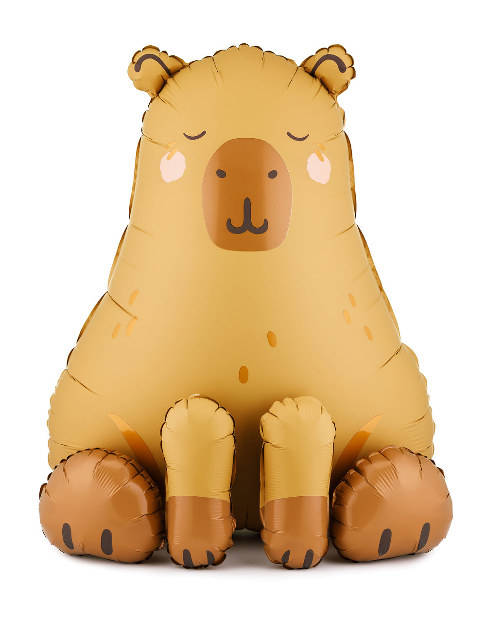 Ballon aluminium Capybara pour fête marron clair