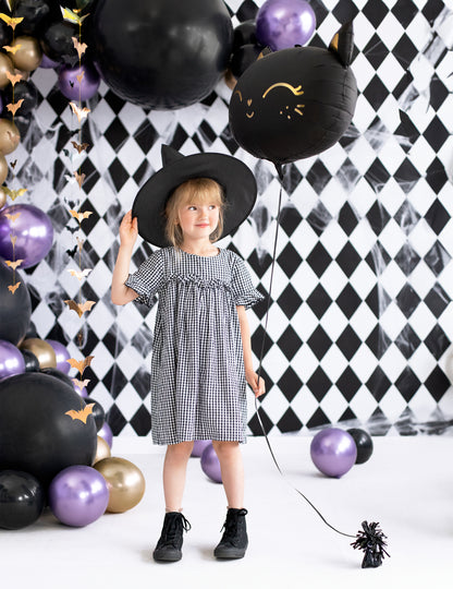 Balon din aluminiu cu pisică neagră 48 x 36 cm pentru Halloween