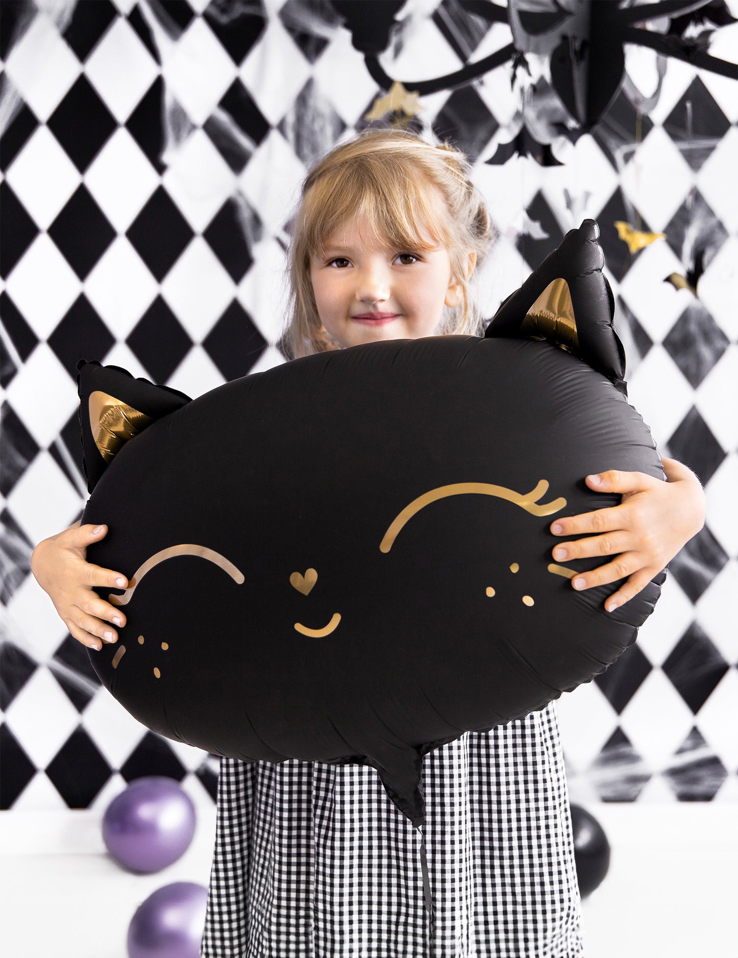 Balon de aluminiu pentru pisici negre 48 x 36 cm
