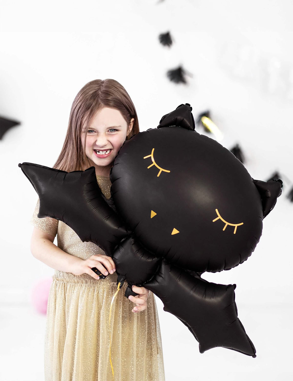 Balon din aluminiu cu liliac pentru petrecere neagră