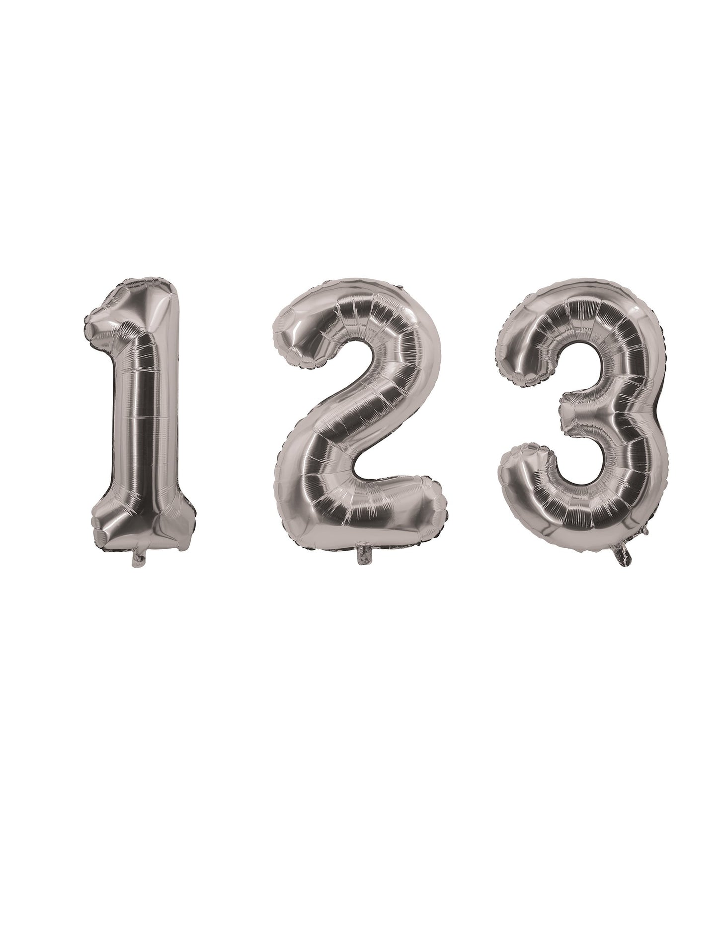 Balon din aluminiu cu cifra pentru petrecere argintie