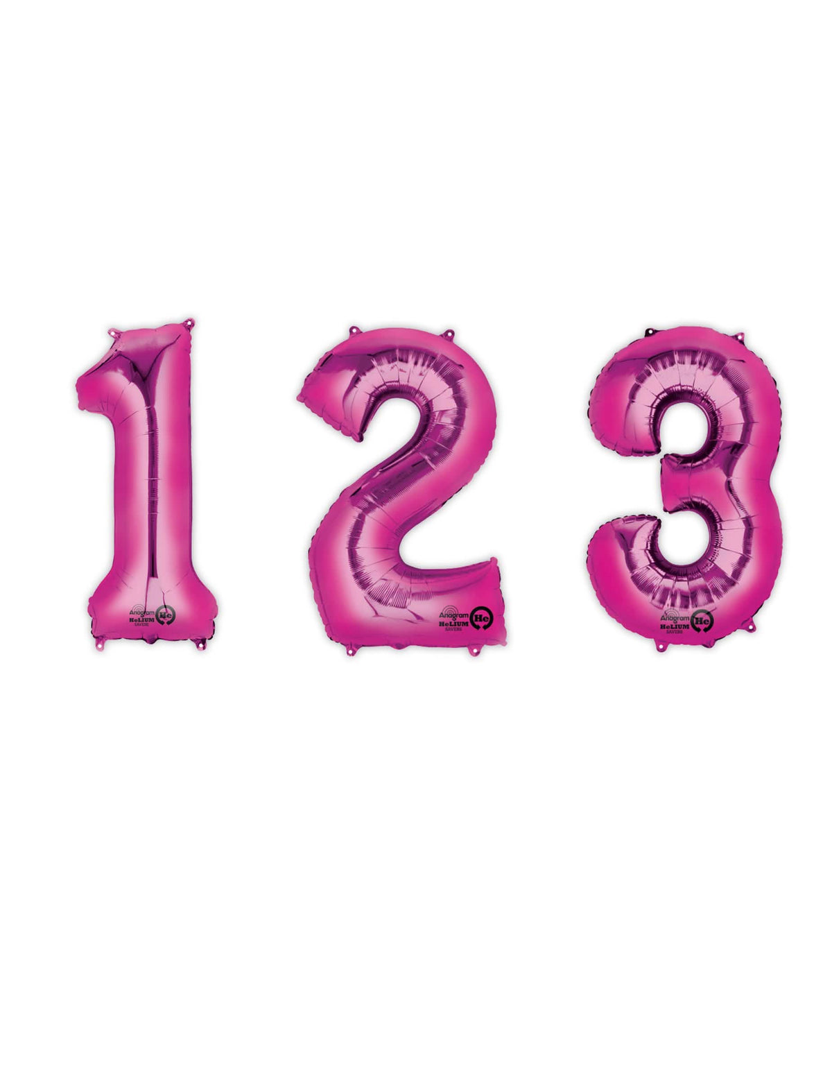 Balon din aluminiu în formă de cifră pentru petrecere, fuchsia