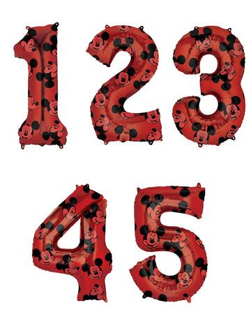 Balon din aluminiu cifră Mickey™ 66 cm 