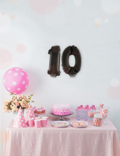 Balon de aluminiu negru 40 cm