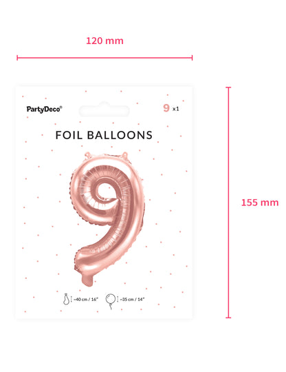 Balon de aluminiu a crescut aur 36 cm