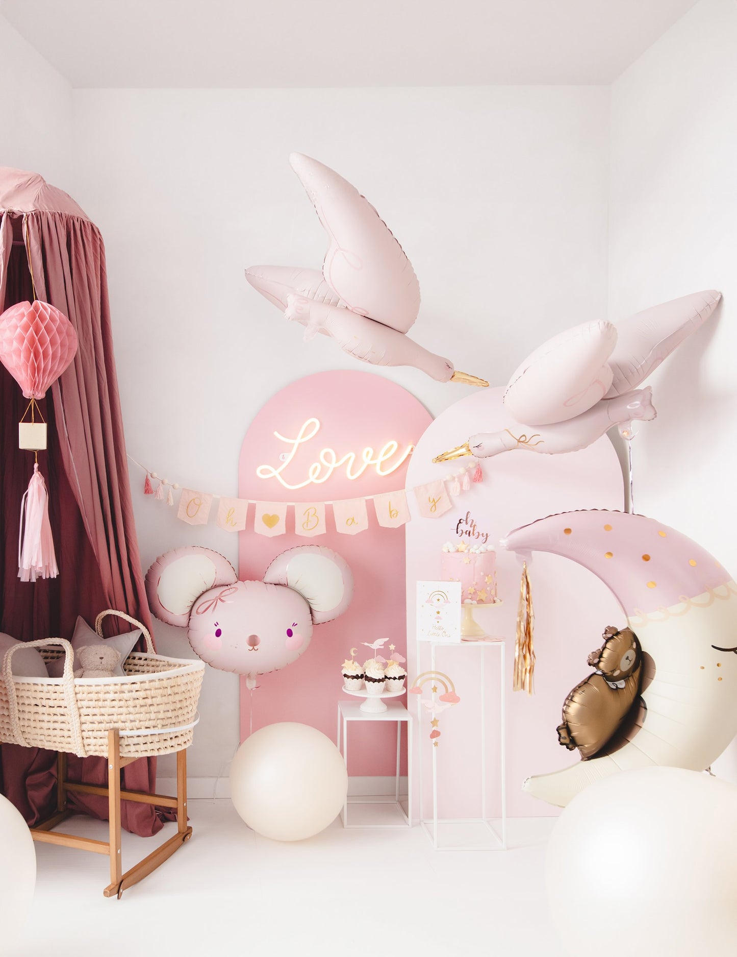 Balon de aluminiu putere roz