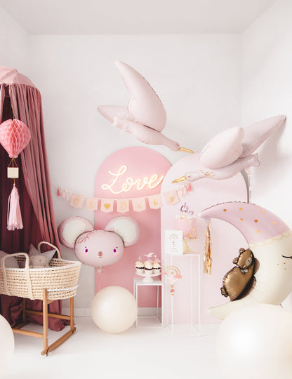 Balon de aluminiu putere roz