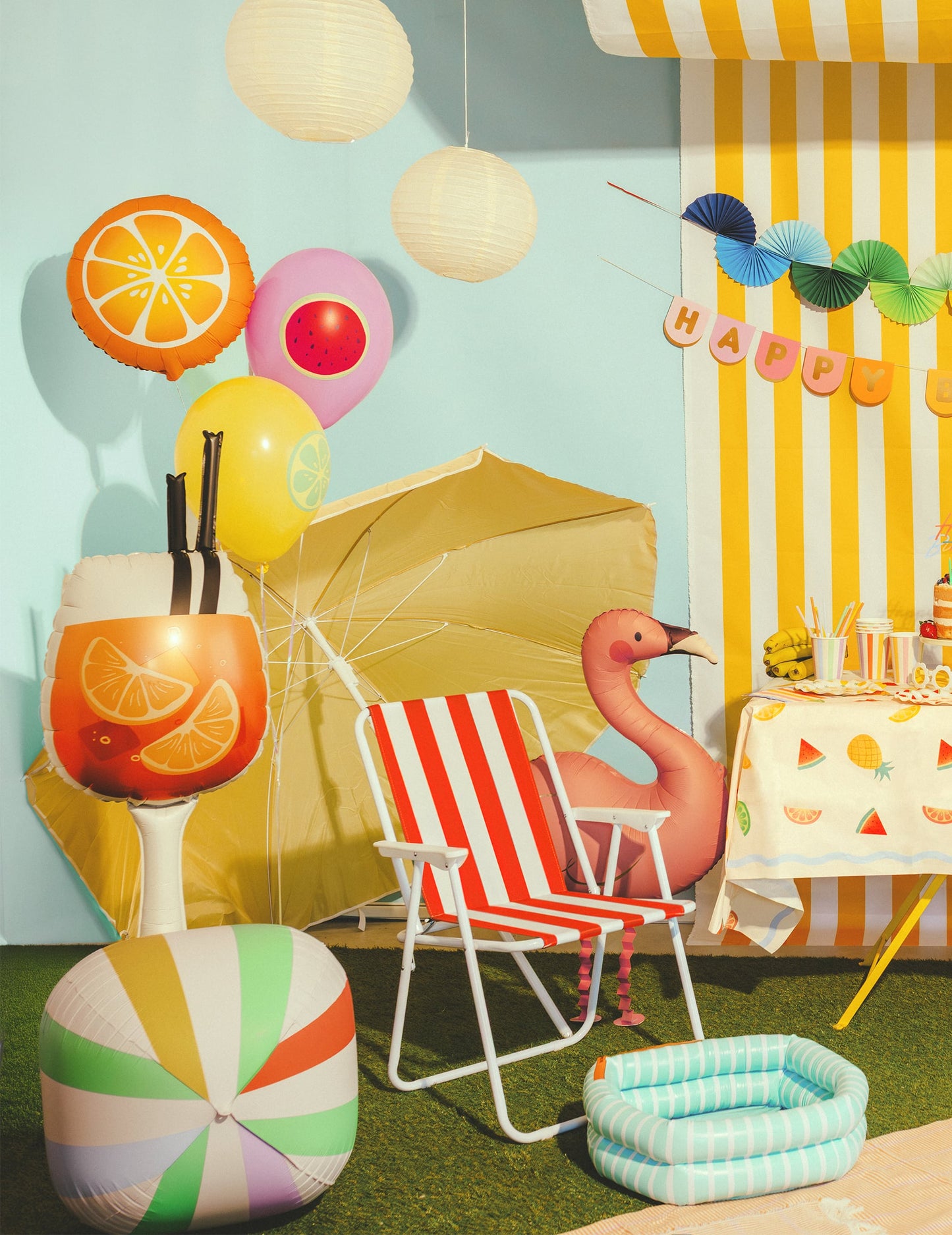 Balon din folie de aluminiu cocktail Spritz 34 x 100 cm