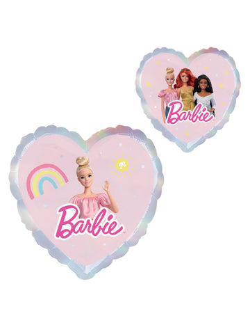 Balon din aluminiu inimă Barbie™ 43 cm 