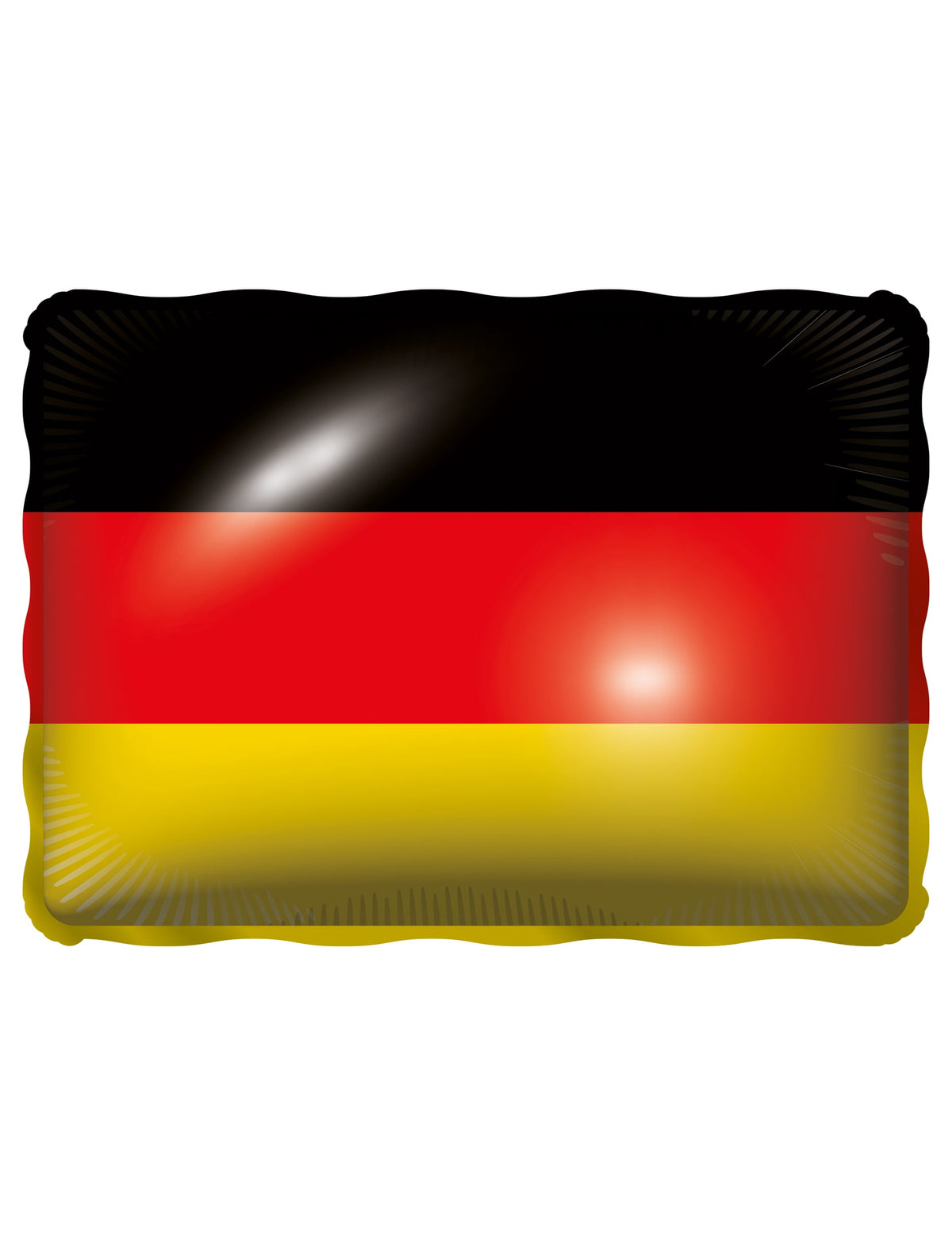 Ballon aluminium drapeau Allemagne noir rouge et jaune