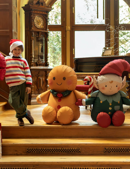 Balon din folie de aluminiu Elf verde și roșu 89 x 92 cm