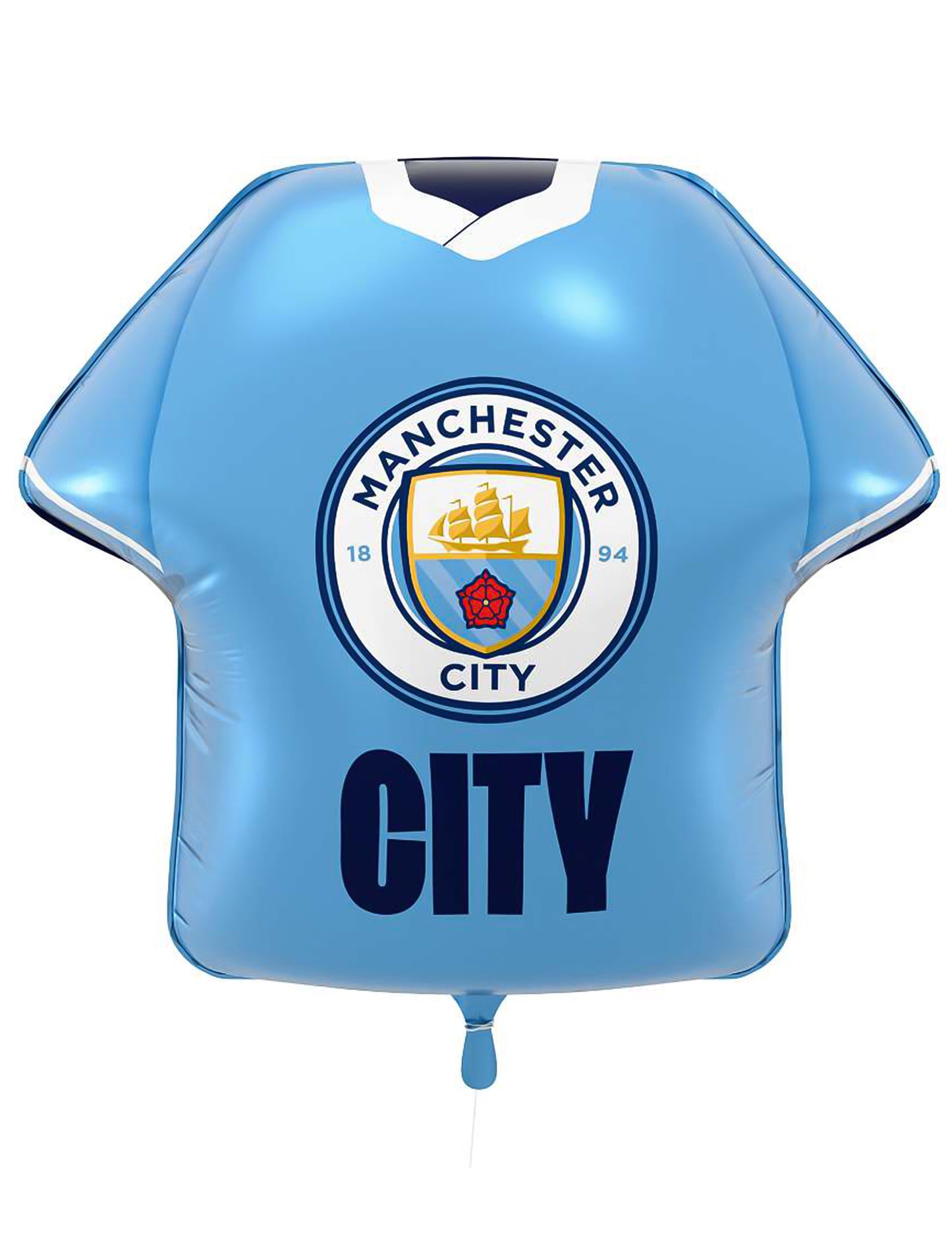 Ballon aluminium en forme de maillot Manchester City Football Club 52 x 51 cm