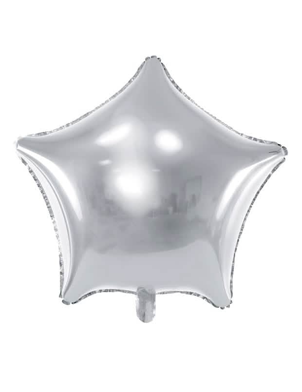 Ballon aluminium étoile argentée