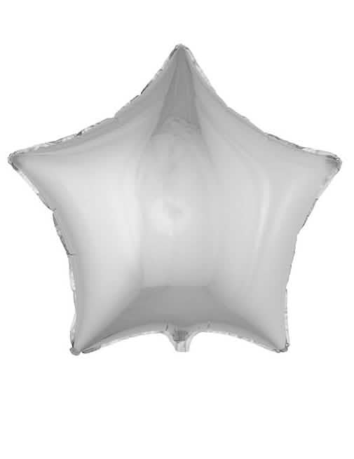 Balon din aluminiu în formă de stea pentru petrecere argintiu