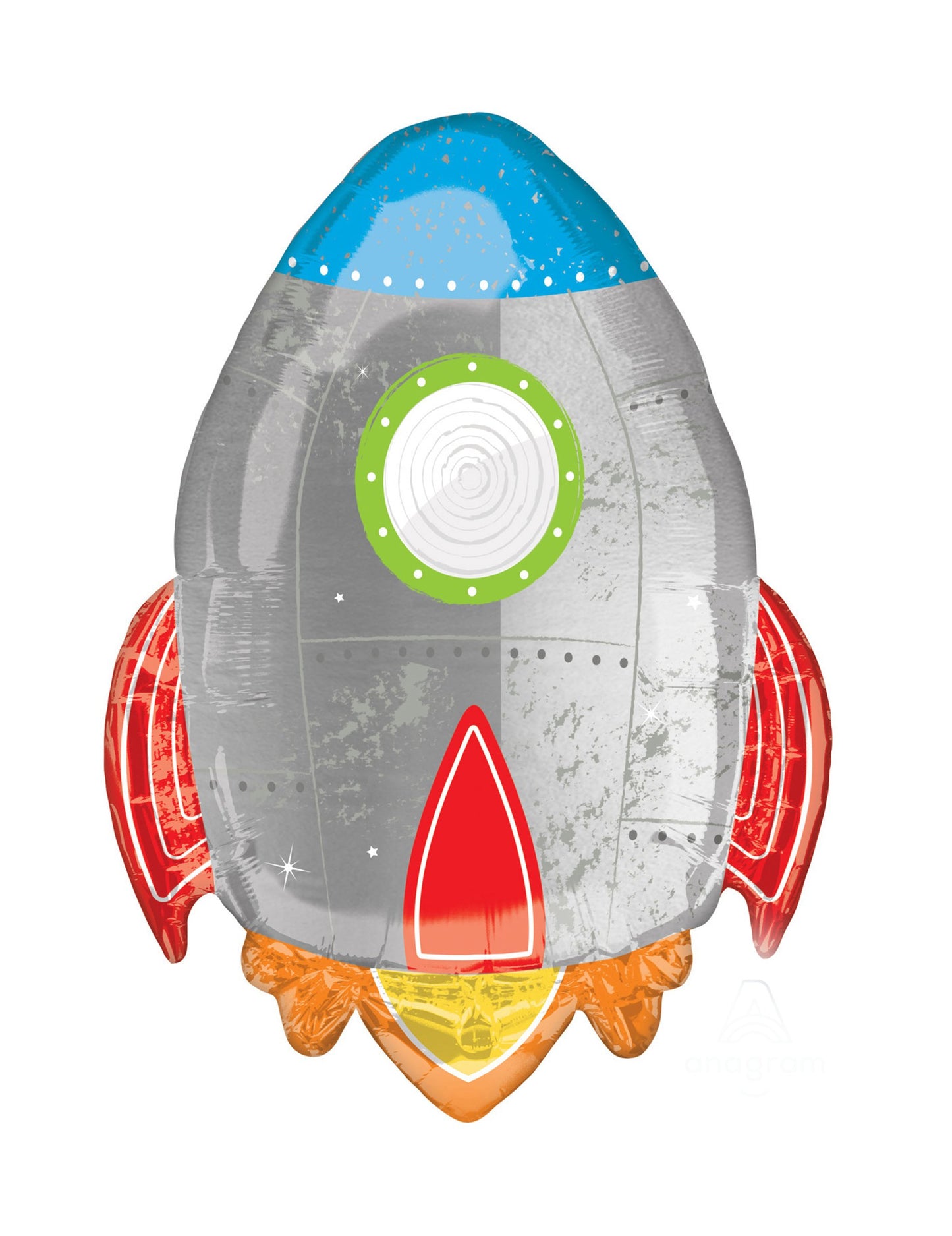 Călătorie în spațiu cu o rachetă cu balon din aluminiu 53 x 73 cm temă astronaut