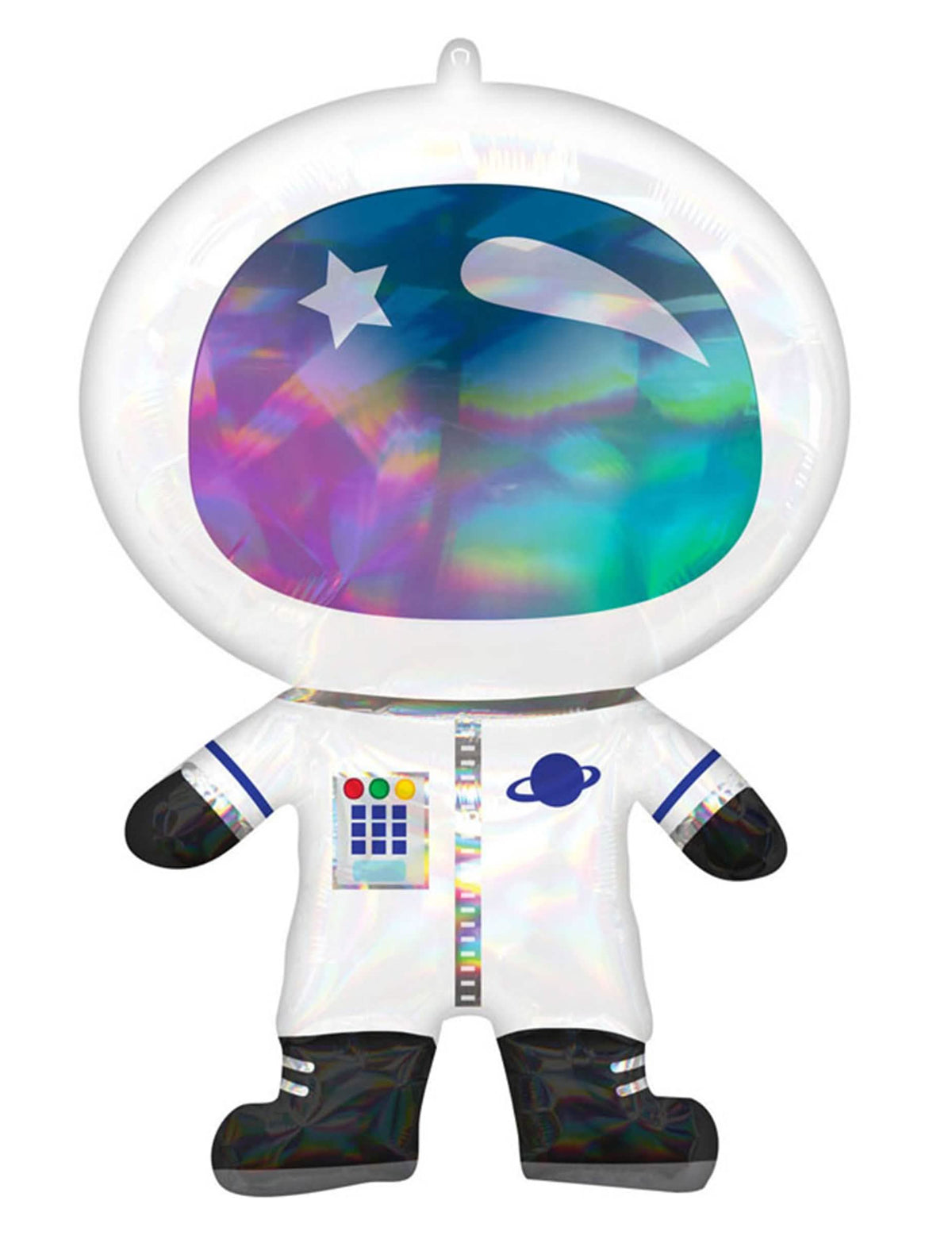 Balon din aluminiu astronauți alb iridescent