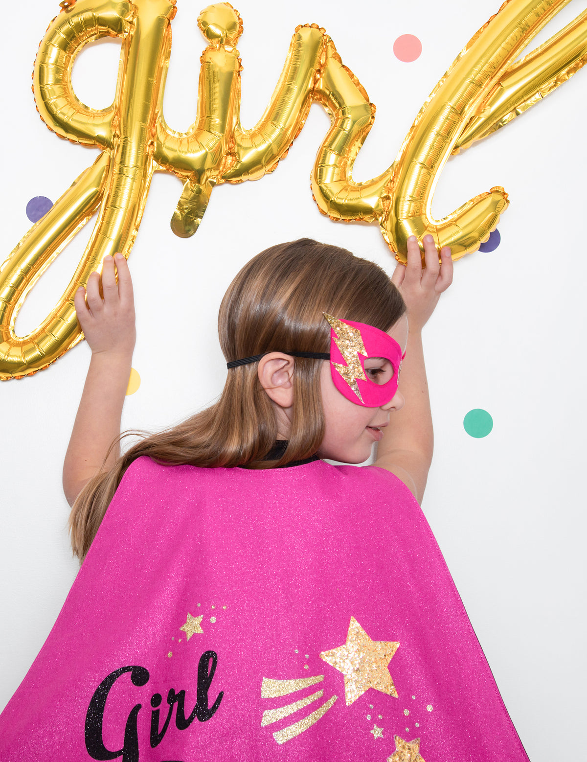 Ballon aluminium girl pour fête doré