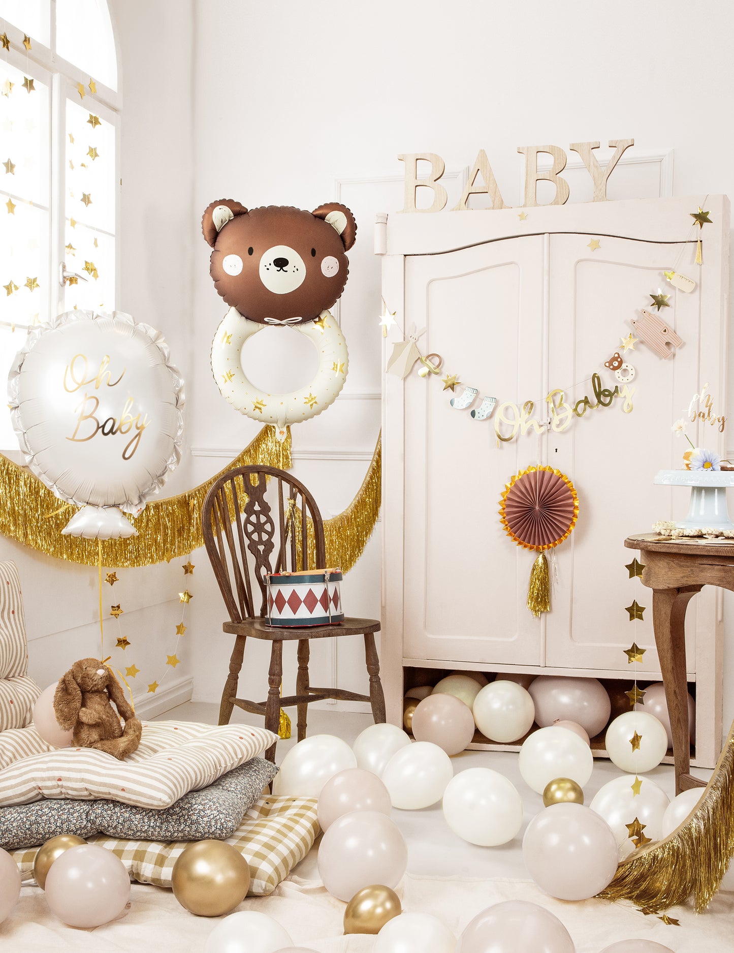 Ballon aluminium hochet petit ours 61 x 88 cm