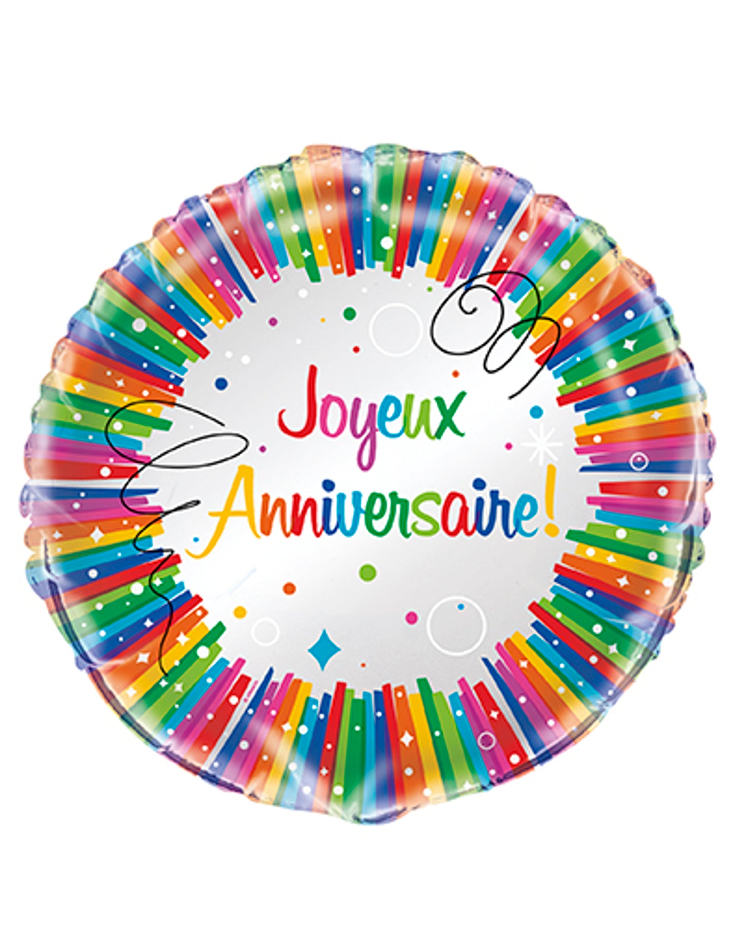 Balon folie multicolor cu mesaj "La mulți ani" 45 cm gonflabil