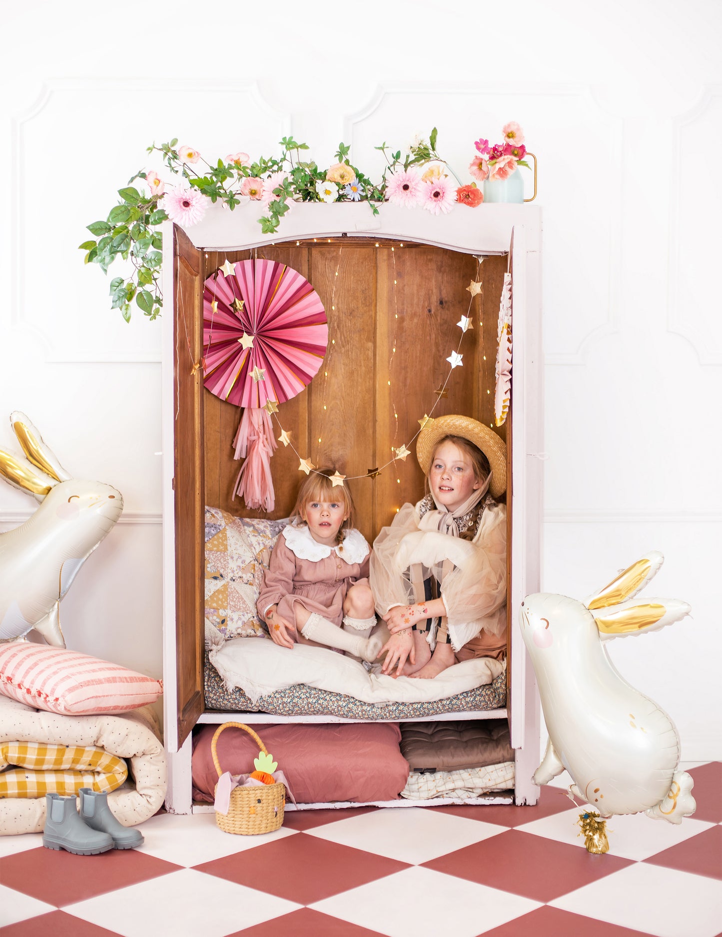 Balon din aluminiu iepure alb și auriu 70 x 72 cm 