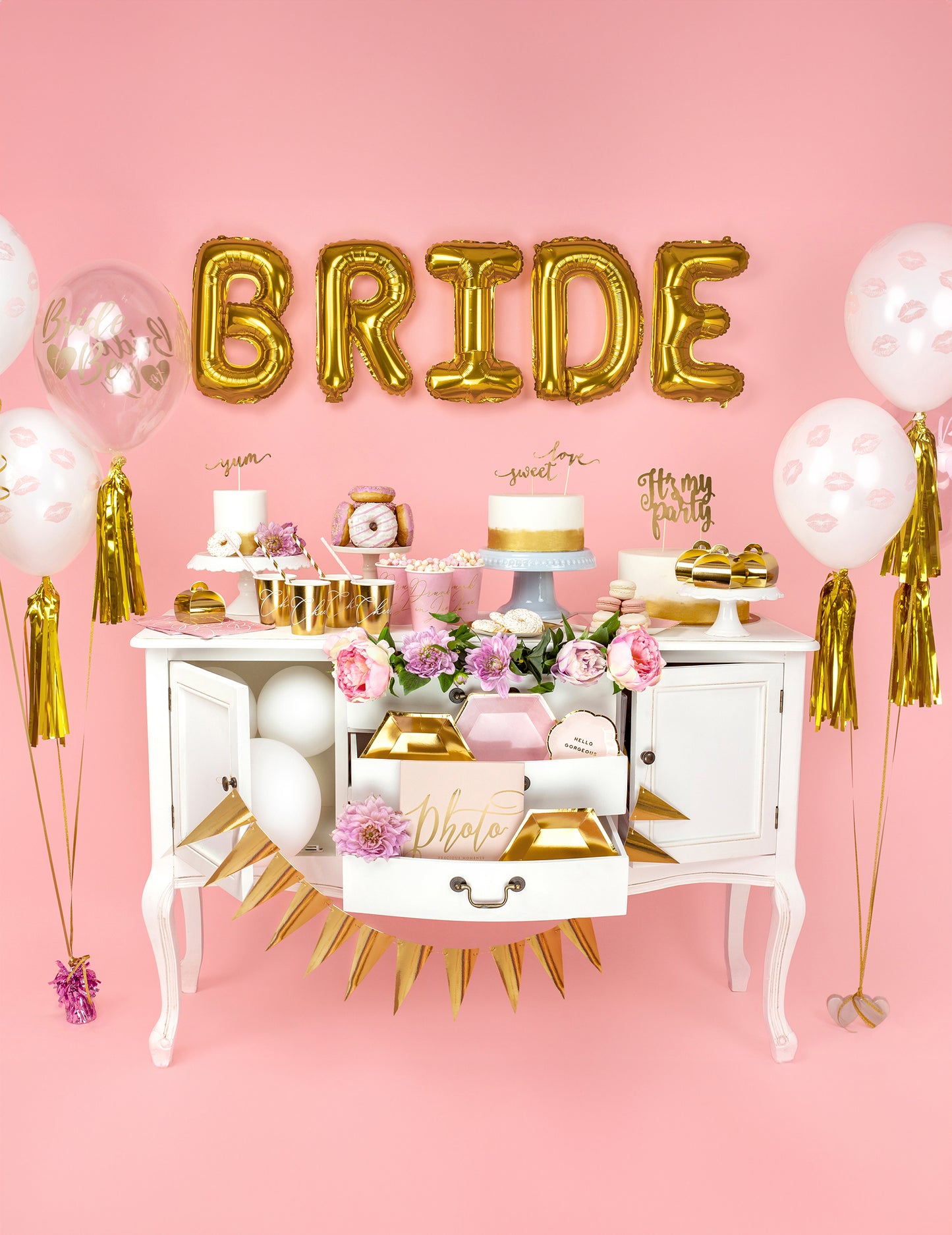 Scrisoare de aur cu balon din aluminiu 35 cm