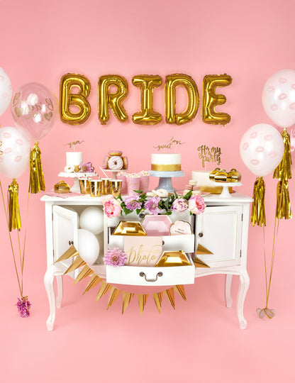 Scrisoare de aur cu balon din aluminiu 35 cm