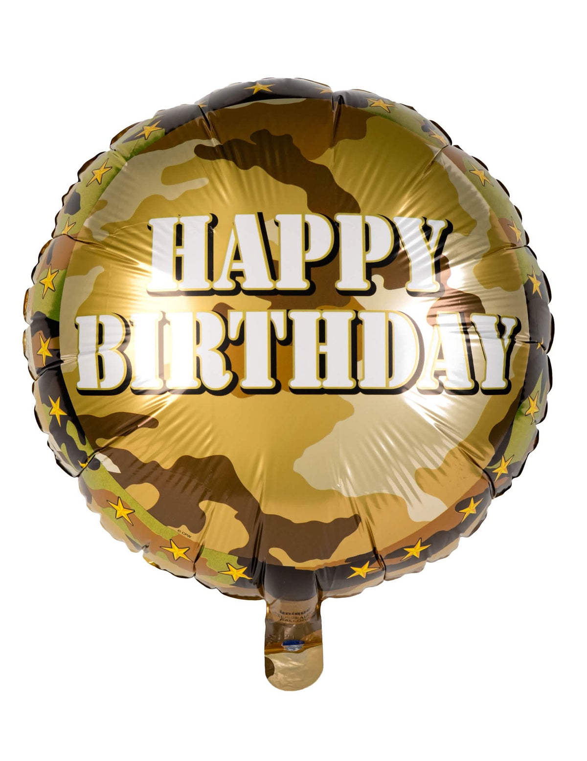 Balon din aluminiu militar pentru aniversare, camuflaj cu inscripția Happy Birthday