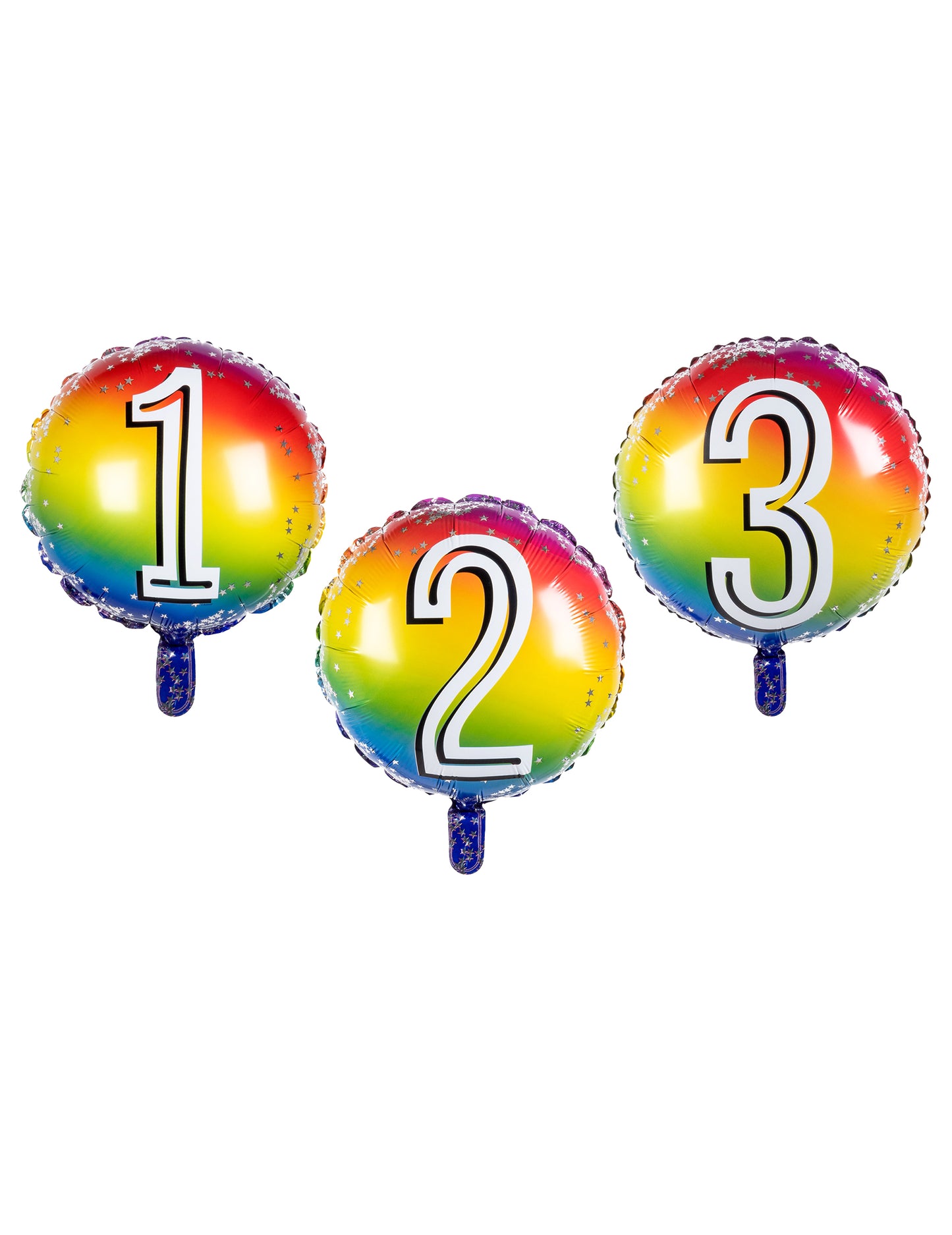 Balon folie multicolor cu numărul 45 cm aniversare gonflabilă cu heliu